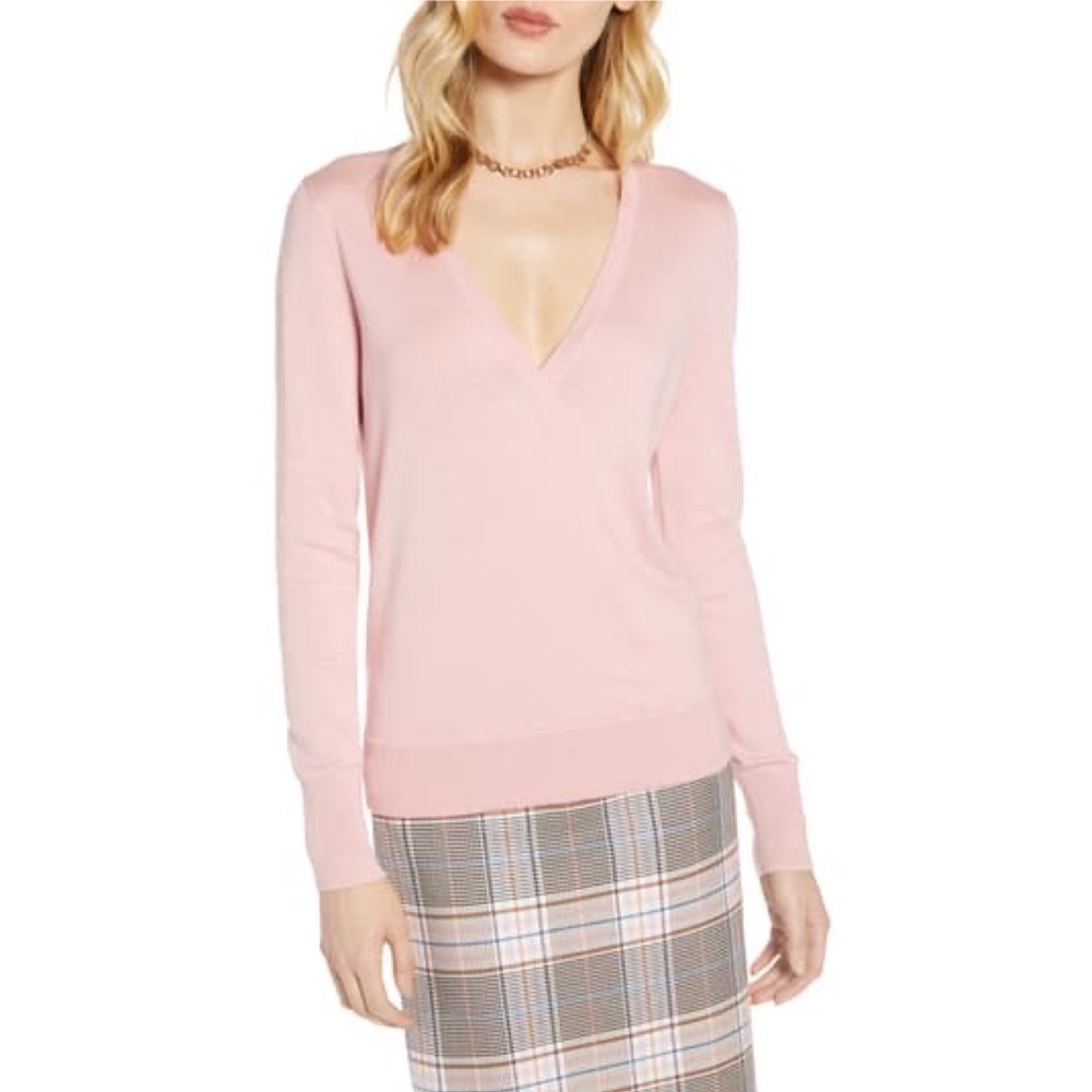 Halogen Faux Wrap Sweater XXSP NWOT